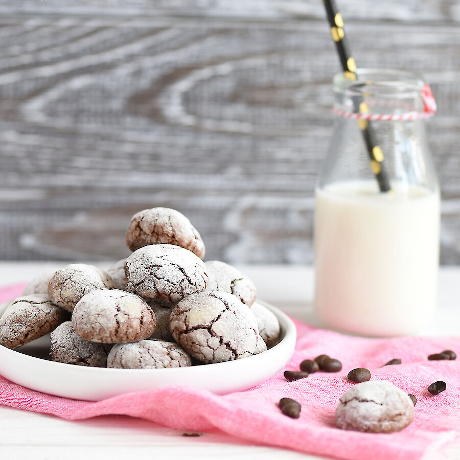 Cappuccino-Crinkle-Cookies aus dem Thermomix- Rezepte mit Herz|Cappuccino-Crinkle-Cookies
