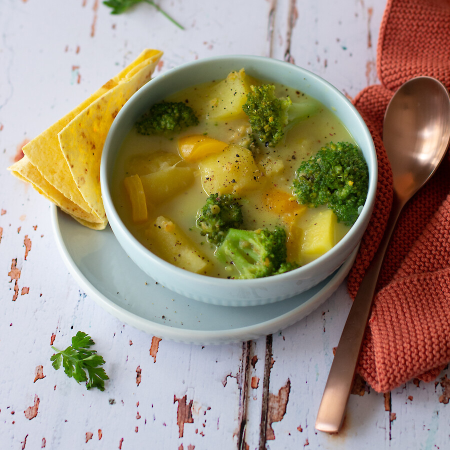 Kartoffel-Linsen-Curry mit Brokkoli aus dem Thermomix