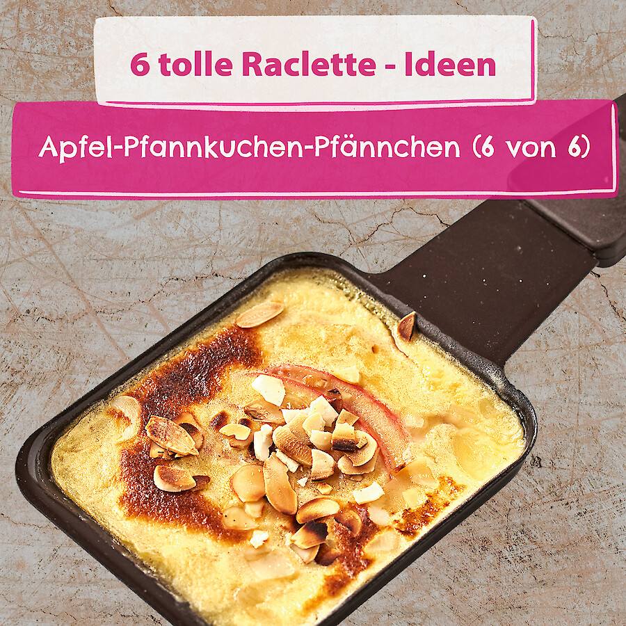 Apfel-Pfannkuchen-Pfännchen - Rezepte mit Herz|Raclette-Idee: Apfel-Pfannkuchen-Pfännchen