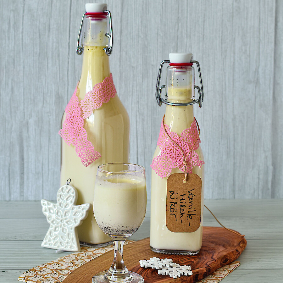 Vanille-Milch-Likör - Rezepte mit Herz|Vanille-Milch-Likör aus dem Thermomix
