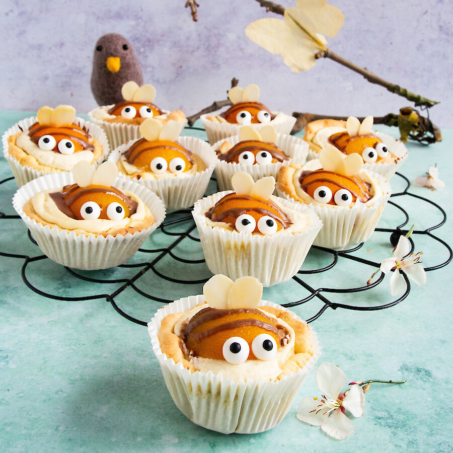Bienen-Cheesecake-Muffins - Rezepte mit Herz|Bienen-Muffins