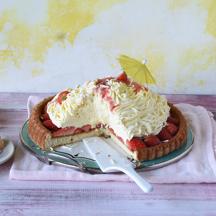 Spaghettieis-Kuchen